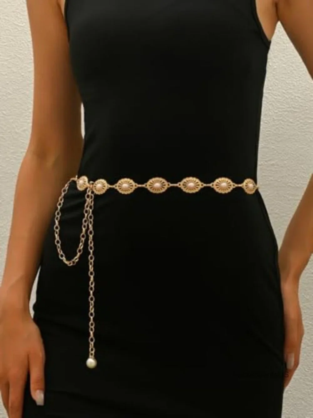 Boho Chain Belt, Western Cowgirl Waist Chain for Dresses Jeans, Adjustable